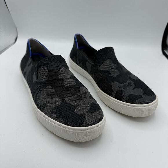 Rothy's Womens The Original Slip On Sneaker Grey Camo Camouflage Sneakers Size 9 - Picture 2 of 8